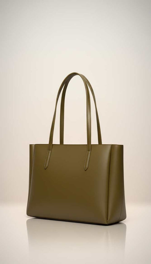 Liora Olive Green Tote Bag