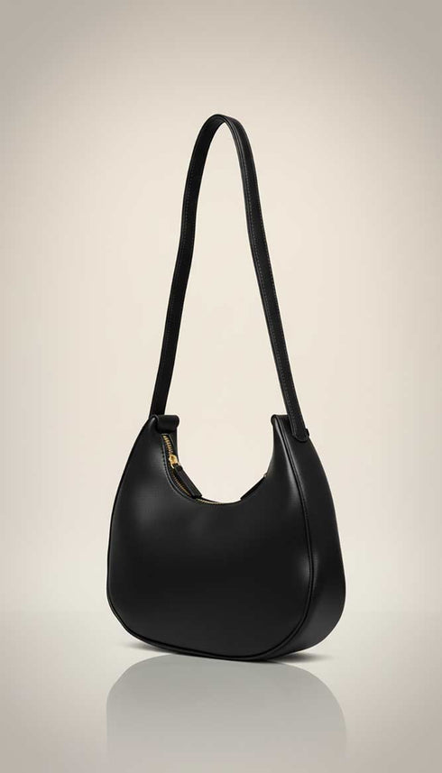 Crescent Black Bag