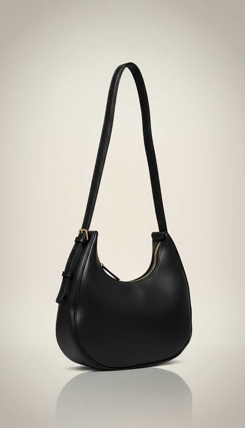 Crescent Black Bag