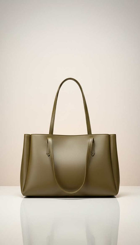 Liora Olive Green Tote Bag